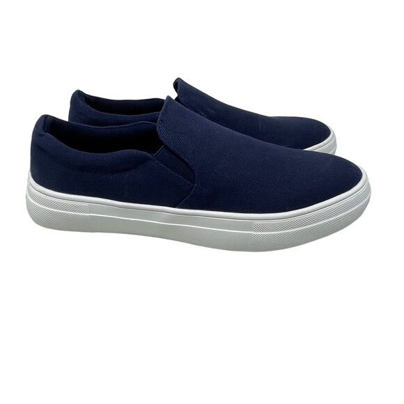 Coconuts by Matisse ShoesSize 9.5 Harry Sneakers Slip On Navy Textile Shoes NEW - Picture 1 of 8
